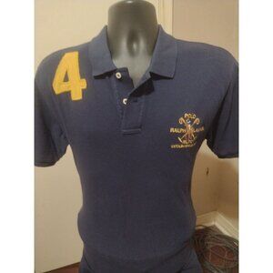 POLO RALPH LAUREN Navy Blue RLPC 1967 Polo Shirt 100% Cotton Boys Size XL (20)